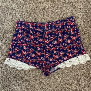 3/$15 Floral Fabric Shorts- S